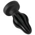 ANOS - plug anal suave y acanalado 5 cm - negro