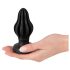 ANOS - plug anal suave y acanalado 5 cm - negro