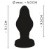 ANOS - plug anal suave y acanalado 5 cm - negro