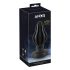 ANOS - tapón anal suave acanalado - 7cm (negro)