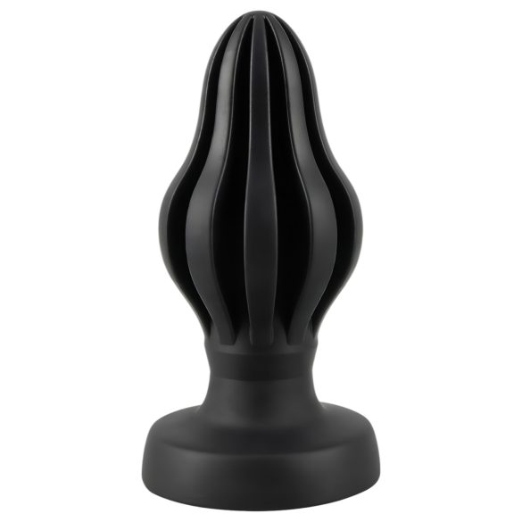 ANOS - plug anal texturizado suave - 7 cm - silicona negra