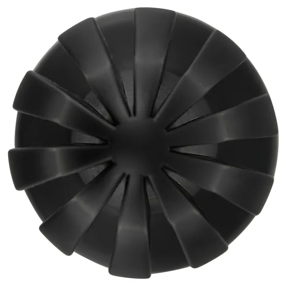 ANOS - plug anal blando acanalado - 7 cm (negro)