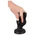 ANOS - plug anal blando acanalado - 7 cm (negro)