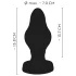ANOS - plug anal blando acanalado - 7 cm (negro)