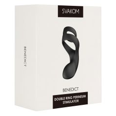   Svakom Benedict - anillo vibrador para pene, estimulador perineal (negro)