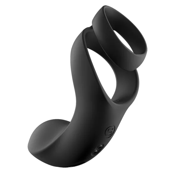 Svakom Benedict - anillo vibrador para pene y perineo - silicona negra