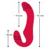 You2Toys Strapless - vibrador sin correas con control remoto (rojo)