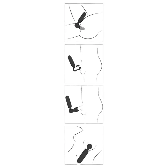 Couples Choice - vibrador masajeador recargable con calor - silicona negra