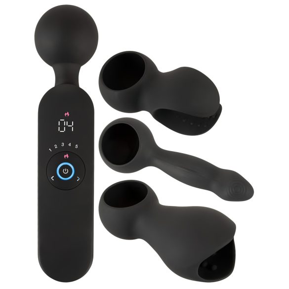 Couples Choice - vibrador masajeador recargable con calor - silicona negra