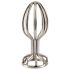 ANOS Metal (2,8cm) - plug anal de acero con jaula (plateado)