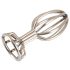 ANOS Metal (2,8cm) - plug anal de acero con jaula (plateado)