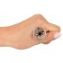 ANOS Metal (2,8cm) - plug anal de acero con jaula (plateado)