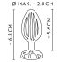 ANOS Metal (2,8cm) - plug anal de acero con jaula (plateado)