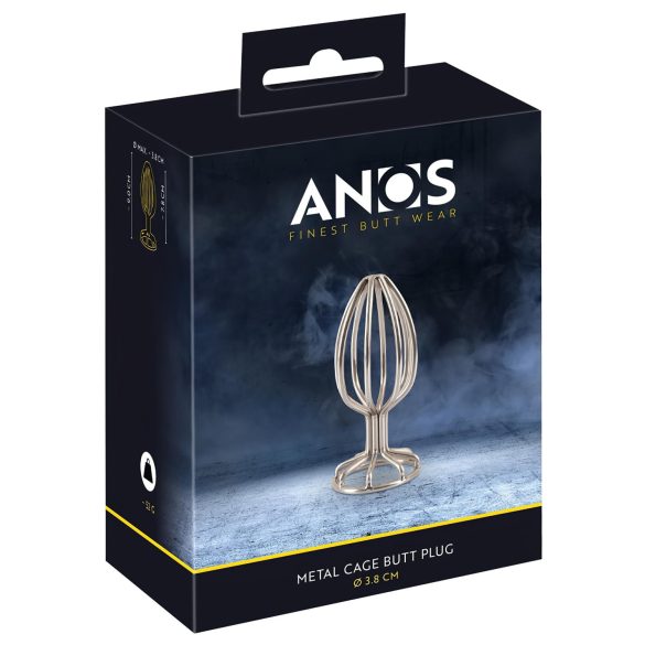 Plug anal metálico (3,8cm) - jaula de placer en plata