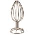Plug anal metálico (3,8cm) - jaula de placer en plata
