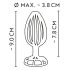 Plug anal metálico (3,8cm) - jaula de placer en plata