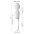 Varita LED - vibrador silicona y cristal (transparente)