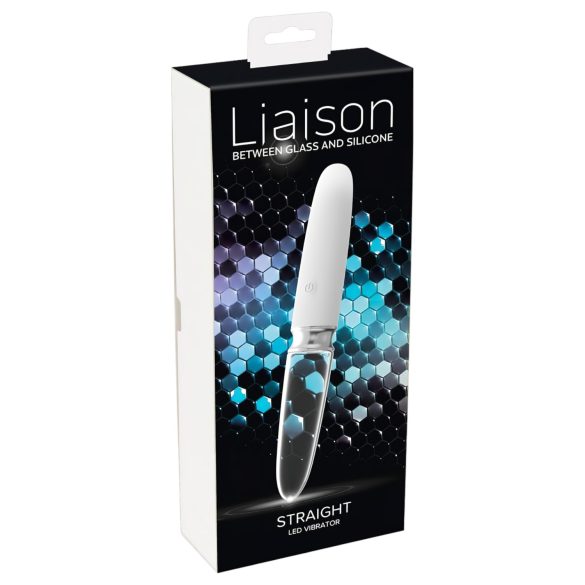 Liaison Recto - vibrador LED recargable (transparente-blanco)