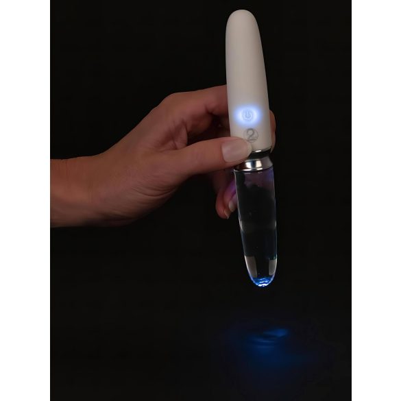 Liaison Straight - vibrador recargable LED (transparente-blanco)