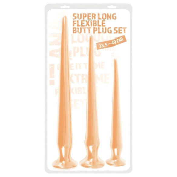 You2Toys - set de plugs extralargos (3 piezas) - natural
