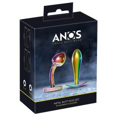   ANOS Metal Rainbow - juego de plugs anales de metal (2 piezas)