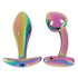 ANOS Metal Rainbow - juego de plugs anales de metal (2 piezas)
