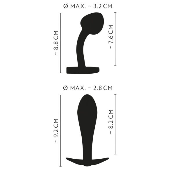 ANOS Metal Rainbow - plug anal metálico - set 2 piezas - multicolor