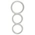 You2Toys - Anillo triple de silicona para pene y testículos (plata)