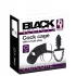 Black Velvets - jaula para pene de silicona con plug anal (negro)