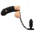 Black Velvets - jaula para pene de silicona con plug anal (negro)