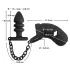 Black Velvets - jaula para pene de silicona con plug anal (negro)