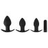 Black Velvet: Set de vibradores anales - 3 piezas (negro)