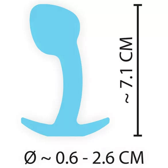 Cuties Mini Butt Plug - plug anal de silicona (azul, 2,6 cm)
