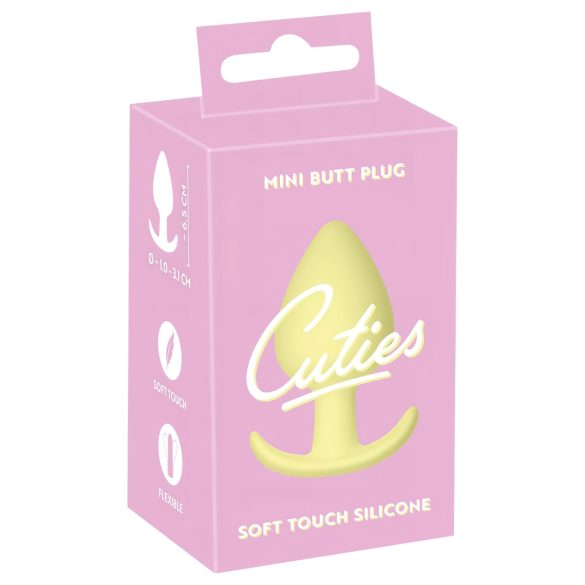 Cuties Mini Plug Anal - silicona amarillo (3,1cm)