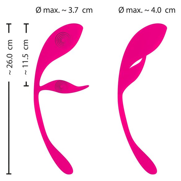 SMILE - huevo vibrador recargable con control remoto - silicona rosa