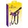 Sonrisa - Doble dildo ajustable con base (morado-negro)