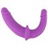 Sonrisa - Doble dildo ajustable con base (morado-negro)
