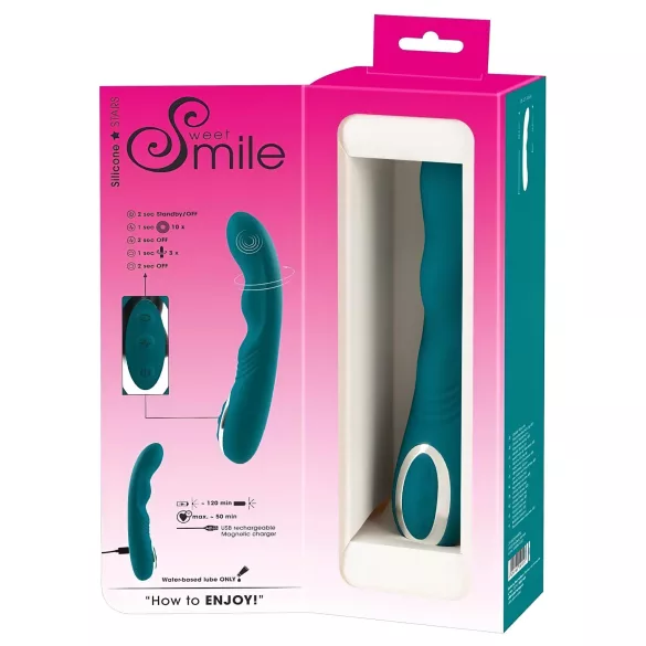 SMILE - vibrador punto G recargable giratorio impermeable - verde