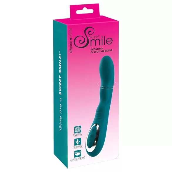 SMILE - vibrador punto G recargable giratorio impermeable - verde