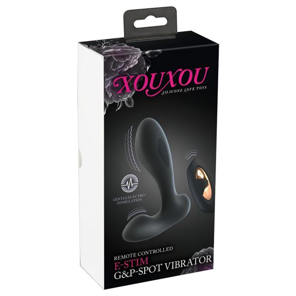 XOUXOU - Vibrador eléctrico wearable para punto G y P - silicona negra