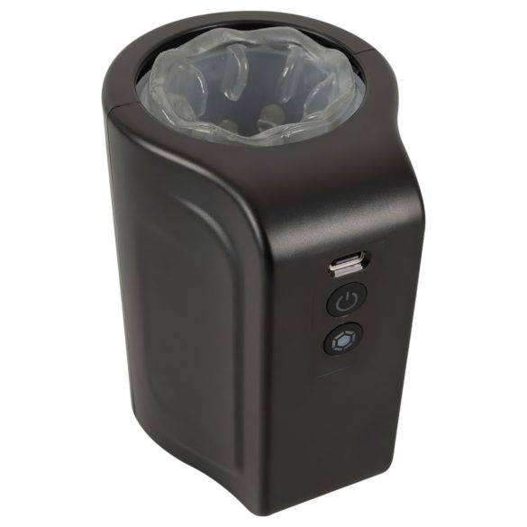 Rebel - masturbador giratorio impermeable (negro)