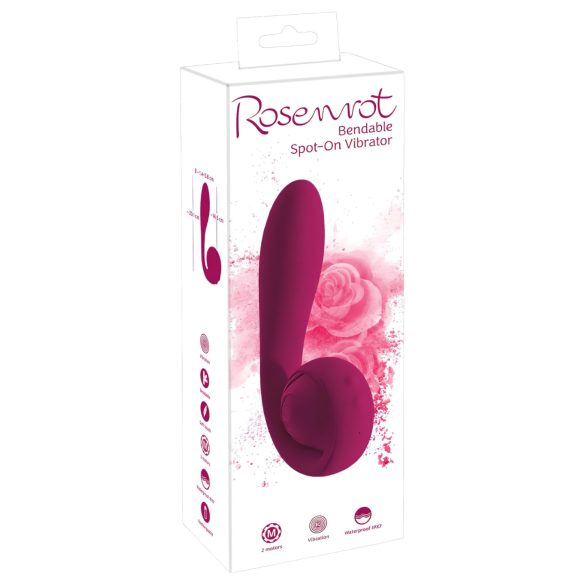 You2Toys Rosenrot - vibrador punto G recargable impermeable silicona rojo