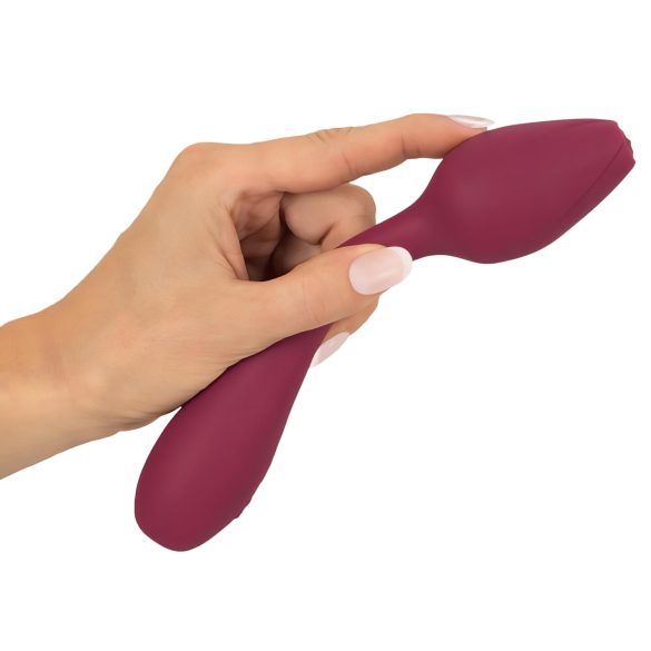 You2Toys Rosenrot - vibrador flexible punto G - silicona roja