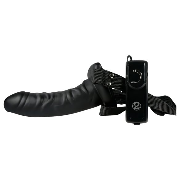 You2Toys - Arnés con consolador vibrador - negro