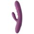 Svakom Avery - Vibrador recargable con empuje y estimulador de clítoris (lila)