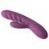Svakom Avery - Vibrador recargable con empuje y estimulador de clítoris (lila)