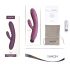Svakom Avery - Vibrador recargable con empuje y estimulador de clítoris (lila)