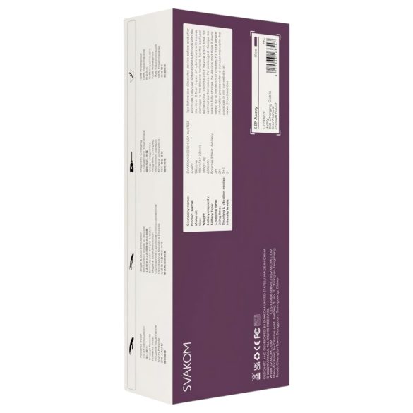 Svakom Avery - vibrador con empuje y estimulador de clítoris recargable - lila