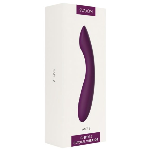 Svakom Amy 2 - vibrador punto G recargable impermeable silicona violeta