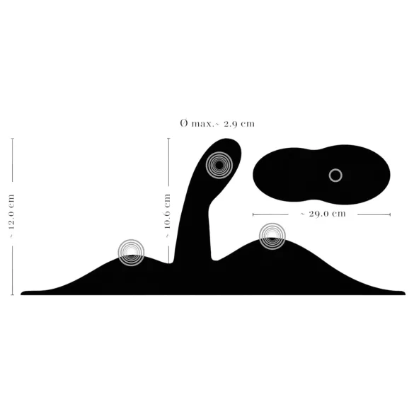 VibePad 3 - cojín vibrador recargable control remoto punto G - silicona negra